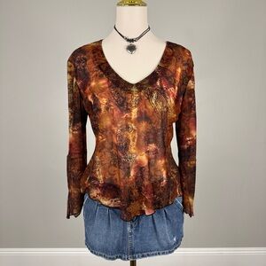 90s paisley mesh top